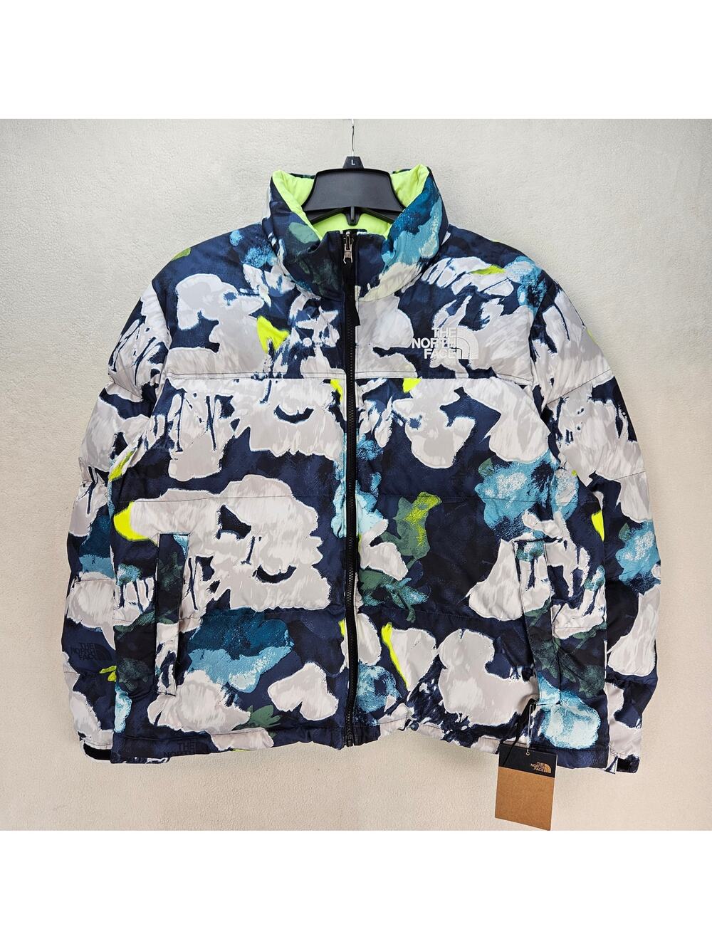 THE NORTH FACE WOMEN'S XL 1996 RETRO NUPTSE JACKET FLORAL PRINT 700FP PUFFER NWT